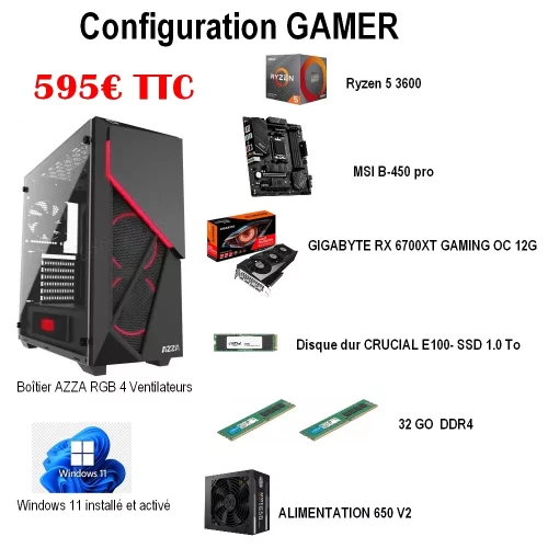 config-gamer-2025-RECUP-595 pc gamer pas cher